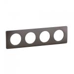 LEGRAND Plaque de finition nouveau cliane 4 postes - gris cendr CP1004