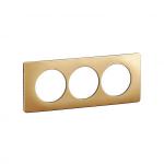 LEGRAND Plaque de finition nouveau cliane 3 postes spciale rnovation - laiton satin CP1207
