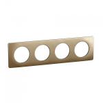 LEGRAND Plaque de finition nouveau cliane 4 postes - bronze satin CP1604