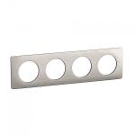 LEGRAND Plaque de finition nouveau cliane 4 postes - alu satin CP1704
