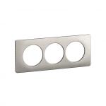LEGRAND Plaque de finition nouveau cliane 3 postes spciale rnovation - alu satin CP1707