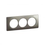 LEGRAND Plaque de finition nouveau cliane 3 postes spciale rnovation - acier satin CP1807