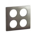 LEGRAND Plaque de finition nouveau cliane 2x2 postes - acier satin CP1809