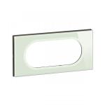 LEGRAND Plaque de finition nouveau cliane 4  5 modules - verre opale blanc CP2008