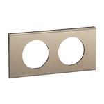 LEGRAND Plaque de finition nouveau cliane 2 postes - nickel satin CP2102
