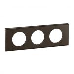 LEGRAND Plaque de finition nouveau cliane 3 postes - nickel sombre satin CP2203