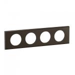 LEGRAND Plaque de finition nouveau cliane 4 postes - nickel sombre satin CP2204