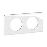 LEGRAND Plaque de finition nouveau cliane 2 postes - porcelaine de limoges CP2302