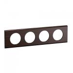 LEGRAND Plaque de finition nouveau cliane 4 postes - frne wengu CP2504