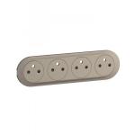 LEGRAND Enjoliveur prise prcble 4x2p+t compacte surface nouveau cliane - titanium CT0114