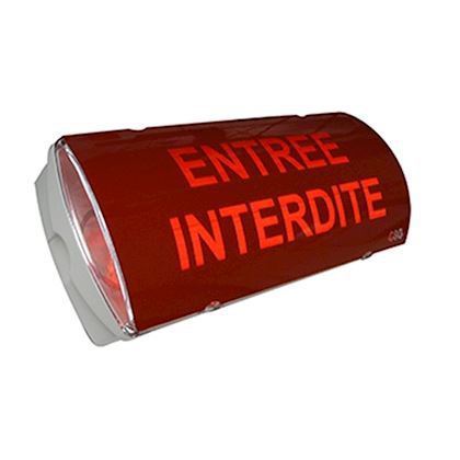 Panneau lumineux pour indication 'ENTREE INTERDITE' en cas d'incendie ...