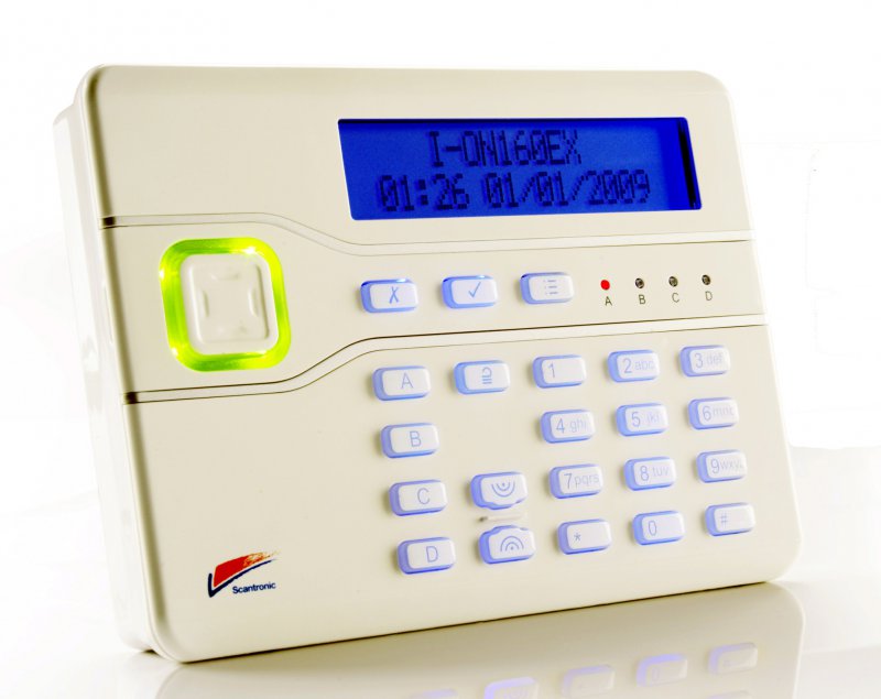 Photo Clavier filaire LCD NFA2P pour centrale ION160EXEURFR lecteur de badge intgr | Ref : I-KP01FR