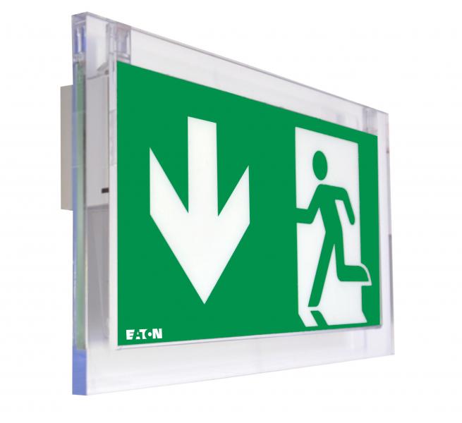 Photo Bloc autonome d'�vacuation 30m �cologique s�rie PLANETE. BAES SATI - Adressable & CGLine+. Bloc d�brochable Flux assign� 45 lms - Livr� avec tous les accessoires pour un montage mural ou plafond apparent. Signal�tique simple face. | Ref : LUM17104