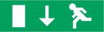EATON COOPER SECURITE Etiquette pour boitier a-aa-ab-b-d-e-f-n-t (230 x 70) : picto flche verticale (bas) LUM10401