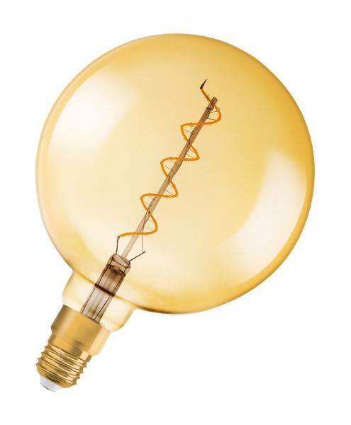Photo OSRAM LED DIM 1906 GLOB28 FIL SPIRALGOLD E27 5W 300lm | Ref : 269729