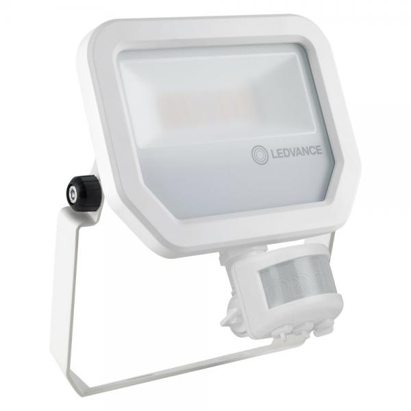 Photo LDV FL PFM SYM 100 S 20W/3000K 2200lm IP65 100� Blanc PROJECTEUR Sensor LEDVANCE | Ref : 460935