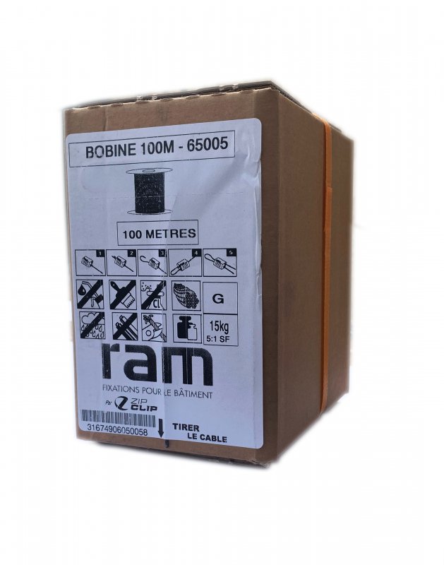 Photo DEVIDOIR BONBINE DE CABLE 100M DE DIAMETRE 1.2 MM SUPPORTANT 15KG | Ref : 65005
