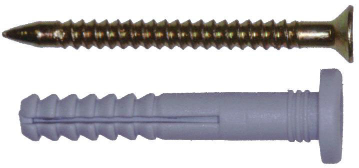 Photo BOITE PLASTIQUE DE 100 RAMSPEED A TTE PLATE AVEC CLOU-VIS TF  6X40 | Ref : 76164