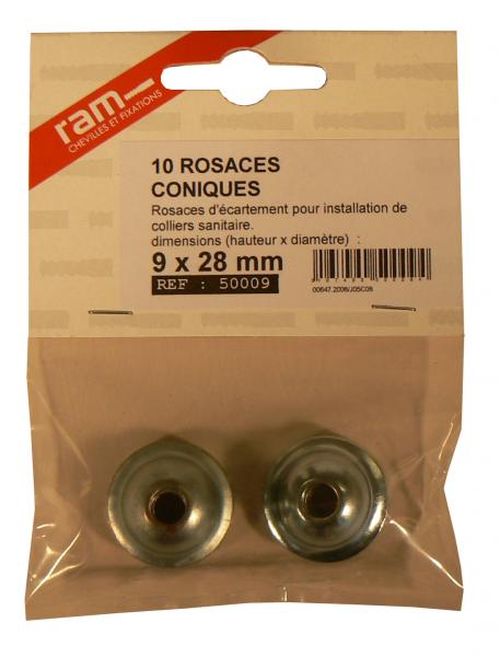 Vignette 2 produit BTE 100 ROSACES CONIQUES 9mm | Ref : 50209