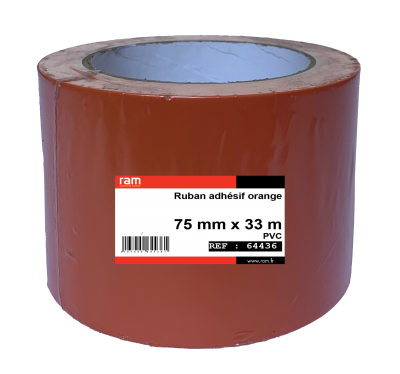 R.A.M Ruban pvc orange  75mmx33m 64436