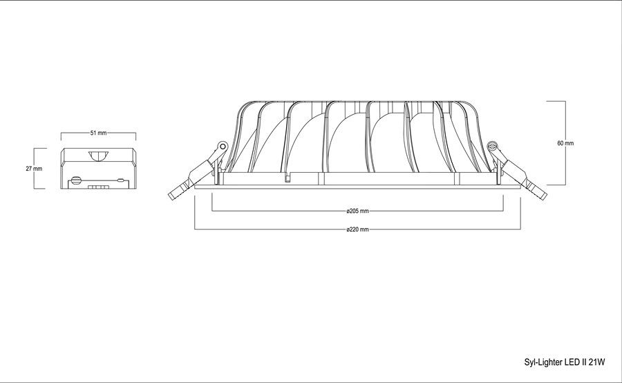 Vignette 3 produit Ref : 3031817 | Syl-Lighter V2 220 LED 21W 4000K NON DIM