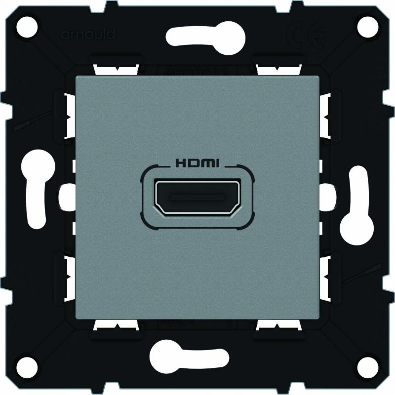 Photo Prise Audio/vid�o HDMI version 1.4 typeA pr�connectoris�e-Espace Evo -Magn�sium | Ref : 64251
