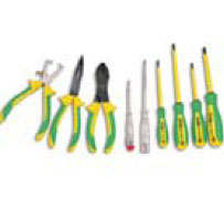Photo Coffret 9 outils bimatière isolés 1000V. 6 tournevis, 3 pinces. | Ref : 221001