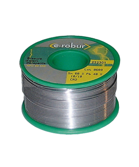 Photo Soudure d�capante 60% Sn 40% Pb, fil diam�tre 1 mm, 500 g | Ref : 222301       