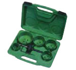 Photo Coffret de 5 scies trpan HSS bimtal spcial DC, 40-54-65-67-86 mm avec 1 arbre moteur queue SDS plus. | Ref : 225102       