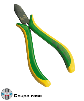 Photo Manches bimatire confortables et antidrapants. Outils en acier alli entirement tremps. Maillure entrepasse. Tranchants de coupe traits par induction. Finition polie noire brillante. Coupe diagonale, tte mince arrondie. | Ref : 241002       