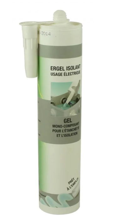 Photo Gel silicone mono-composant pour l'tanchit et l'isolation des boites de drivation. Raccessible. Cartouche pour pistolet  mastic de 300 ml. | Ref : 231004
