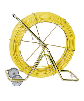 Photo Aiguille fibre de verre diamètre 9 mm, longueur 100 m sur touret vertical métallique de 800 mm | Ref : 398089