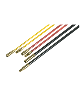 Photo 2 Baguettes tire-fils rouges en fibre de verre diamtre 5 mm, longueur 1 m | Ref : 398959       