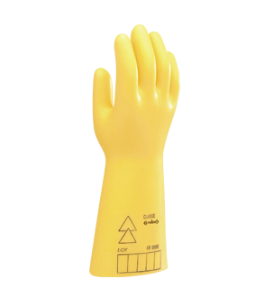 Photo Gants isolants en latex naturel classe 0, catgorie AZC, paisseur maximum 1.0 mm, tension d'utilisation 1 000 V. | Ref : 431807       