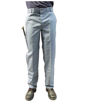 Photo Pantalon de travail gris 65% coton, 35% polyester, 2 poches, une poche m�tre jambe droite, une poche arri�re avec bouton. Taille 42. | Ref : 436212       