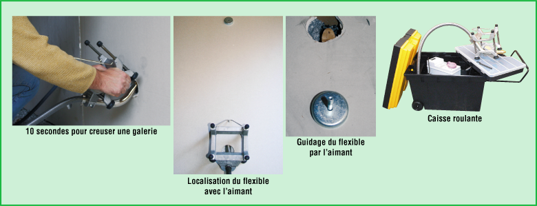 Vignette 2 produit Appareil pour encastrement des gaines dans le polystyrne expans. Flexible longueur 3 m | Ref : 398633       