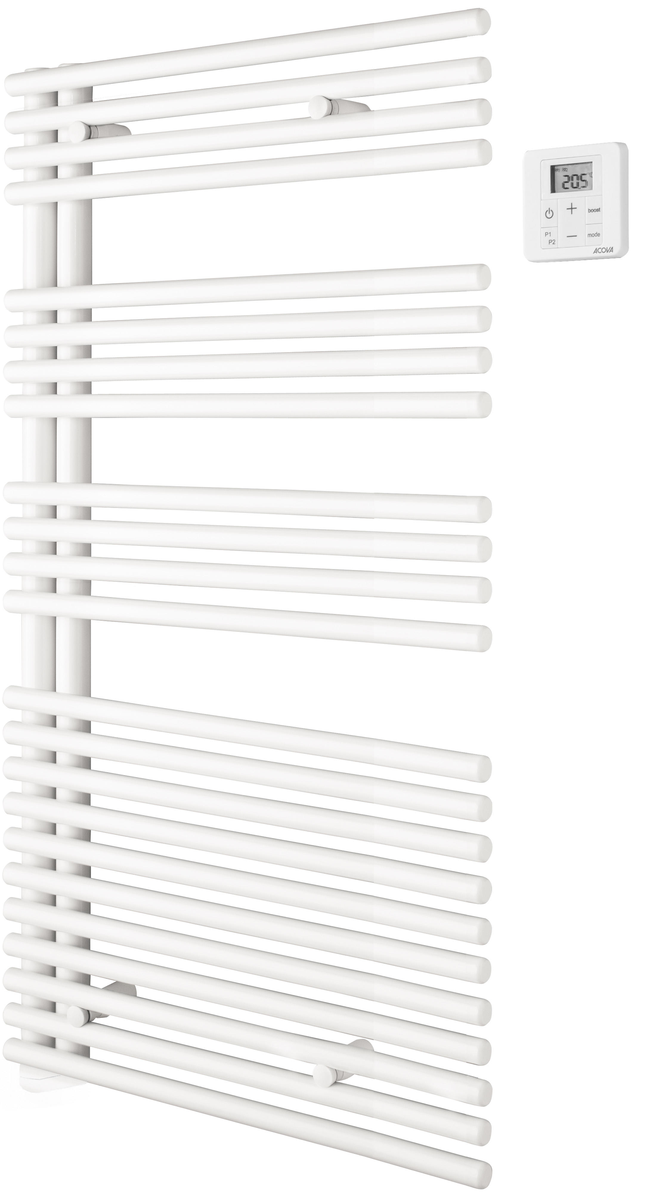 Photo Cala Asymtrique EL gauche. cde RF. Blanc RAL 9016. 500W. H 1186 mm / L 496 mm  | Ref : TLNL05050/GF