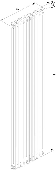 Vignette 3 produit Ref : M2C312200     | Vuelta EC vertical. Blanc RAL 9016. 2191W. H 2015 mm / L 590 mm. racc 3470