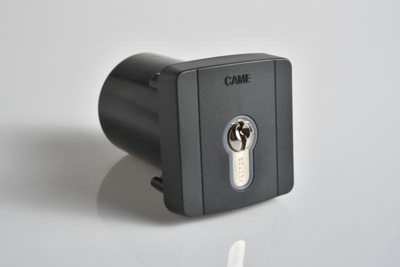 Photo Slecteur  cl  encastrer et cylindre serrure DIN pour commandes en 230V. Gris RAL7024 - Automatismes - Accessoires de commande filaire | Ref : 806SL-0100