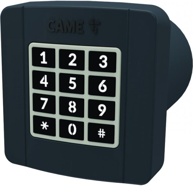 Photo SELT1BDG - Slecteur clavier  code BUS CXN  encastrer. 12 touches, avec rtroclairage bleu. Gris RAL7024 - Automatismes - Accessoires de commande filaire | Ref : 806SL-0290