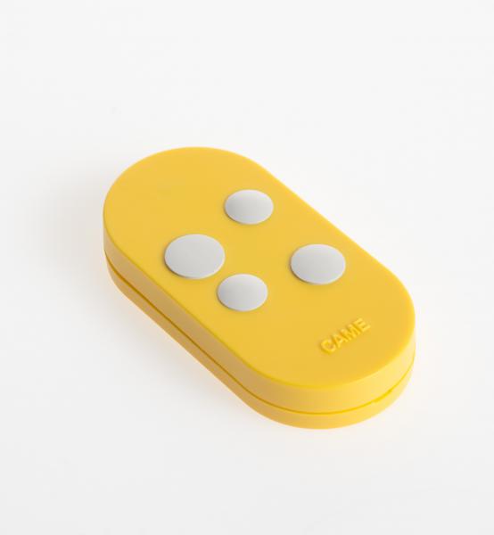 Photo TOPD4RYS Transmetteur quadricanal double fréquence rolling code jaune - Télécommandes - Emetteur rolling code | Ref : 806TS-0123