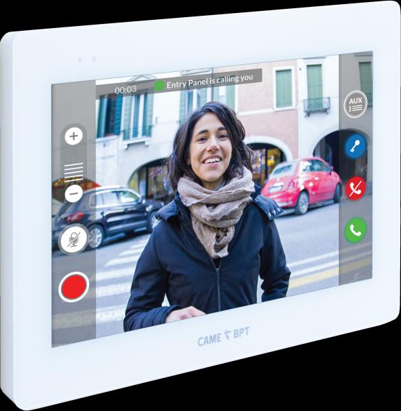 Photo XTS 7 WH WFBF Portier vid�o mains libres 100% tactile pour syst�me X1, �cran tactile TFT 7", WI-FI et interface utilisateur graphique, boucle int�gr�e, couleur blanche - Interphonie - Moniteur int�rieur | Ref : 840CH-0050