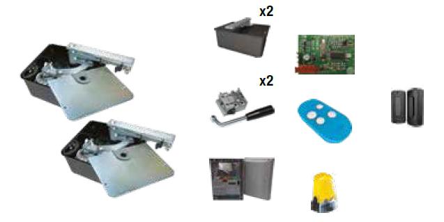 Photo Kit BATTANTS enterre FROG 24V | Ref : 8K01MI-006