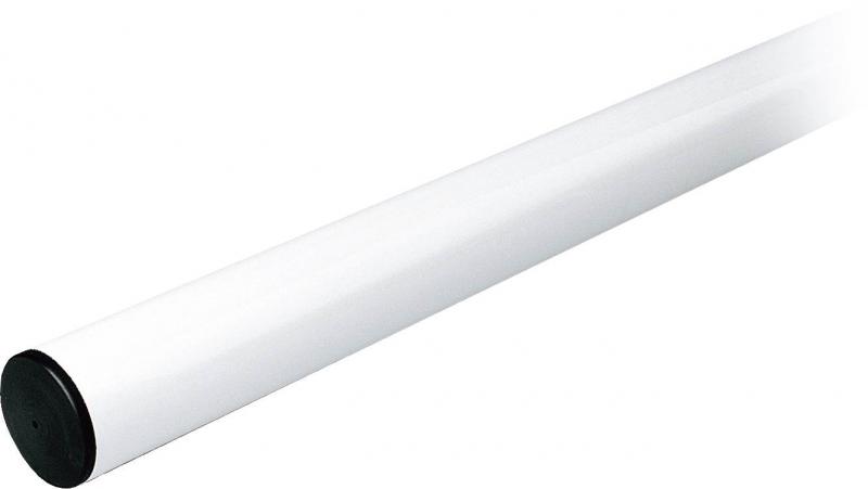 Photo Lisse  section tubulaire en aluminium peint blanc. Longueur = 5,35m | Ref : G0502