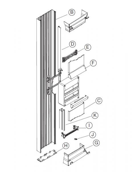 Photo GTL - Embout de goulotteGTL 13 Modules | Ref : 27404