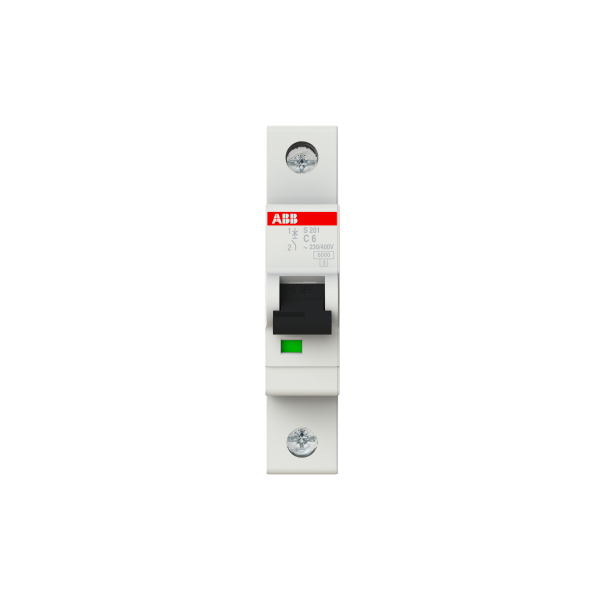 Photo S200 Disjoncteur modulaire - 1P - 6A courbe C - 6000A/10kA (1 module)-peignable | Ref : 352133