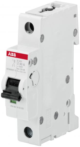 Photo Disjoncteur S201 1P 20A Courbe Z Raccordement  vis - 10KA (1Module) | Ref : 353114