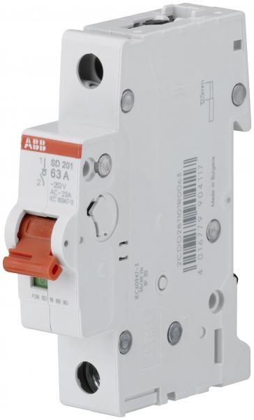 Photo SD201/16 - Interrupteur-Sectionneur Modulaire - Srie SD200 - 1P - 16A | Ref : 361001