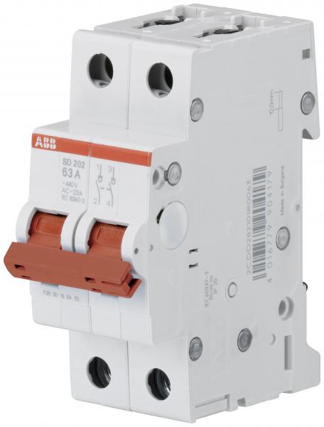 Photo SD202/16 - Interrupteur-Sectionneur Modulaire - Série SD200 - 2P - 16A | Ref : 362001