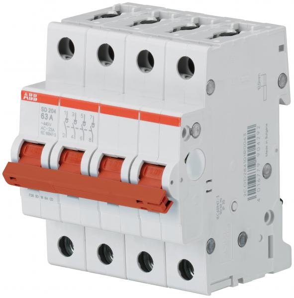 Photo SD204/50 - Interrupteur-Sectionneur Modulaire - Srie SD200 - 4P - 50A | Ref : 364005
